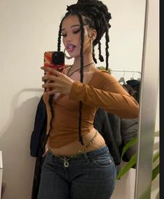 Earthy Outfits, Pretty Braided Hairstyles, Locs Hairstyles, Box Braids Hairstyles, Curly Hairstyles, Twist Hairstyles, Pretty Selfies, Black Girls Hairstyles, Protective Hairstyles