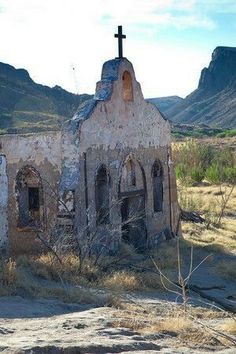 an old church in the middle of nowhere