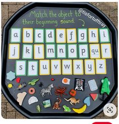 Reading Tuff Tray Ideas, Eyfs Morning Activities, Alphabet Tuff Tray Ideas, Junior Infants Classroom, New Entrant Classroom Ideas, Nursery Continuous Provision, Literacy Tuff Tray Ideas, Preschool Tuff Tray, Phonics Tuff Tray Ideas