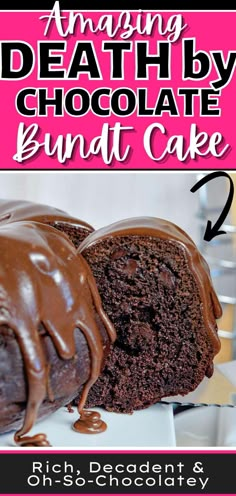 This Death by Chocolate Bundt Cake is moist, delicious, and oh-so-chocolatey. This secret cake mix recipe will have everyone begging for the recipe! Bundt Cake Mix, Bunt Cake Recipe, Chocolate Box Cake, Chocolate Cake Mix Recipes, Easy Bundt Cake Recipes, Cake Mix Recipe, Easy Bundt Cake, Boxed Cake Mixes Recipes, Devils Food Cake Mix Recipe