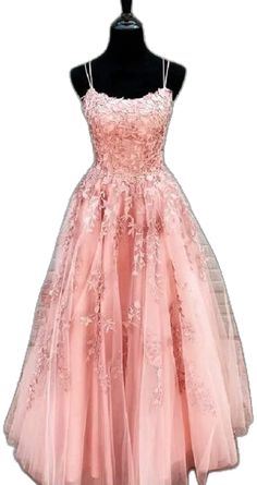 Pink Fitted A-line Gown, Spring Pink Evening Dress For Debutante Ball, Pink Floor-length Gown For Banquet, Pink Floor-length Banquet Gown, Pink Princess Tulle Evening Dress, Pink A-line Gown For Wedding, Pink A-line Ball Gown For Party, Pink Princess Gown For Banquet, Pink Tulle Gown For Prom