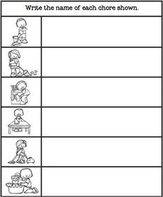 the worksheet for reading and writing about children's names with pictures on it