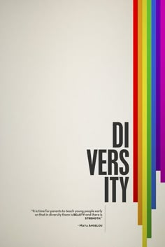 a poster with the words di vers ity on it