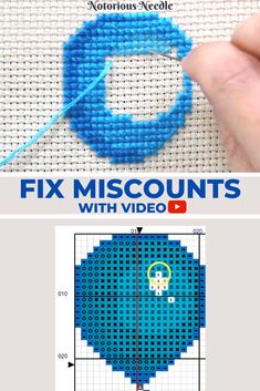 the instructions for how to make a cross stitch video