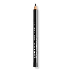 Black Slim Eye Pencil Long-Lasting Eyeliner - NYX Professional Makeup | Ulta Beauty Nyx Black Eye Pencil, Black Pencil Eye Makeup, Best Eyeliner Drugstore, Black Waterline Eyeliner, Brown Pencil Eyeliner, Nyx Eyeliner Pencil, Charcoal Eyeliner, Black Pencil Eyeliner, Black Pencil Liner