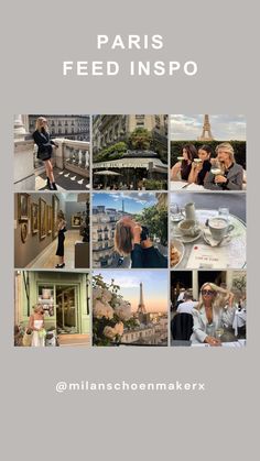 feed inspiration with 6 example pictures to use on your instagram for girls in Paris France Layout Design Instagram, Feed Layout Instagram, Layout Instagram Feed, Feed Filler, Paris Instagram Pictures, Paris Photo Ideas, Feed Layout