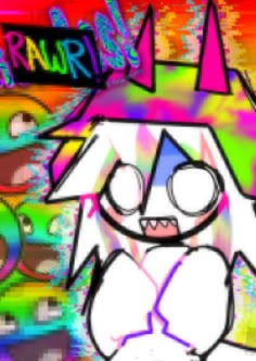 glitchcore emo shit A Drawing, Rainbow, Art