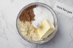 ingredients in a food processor for making cake