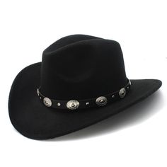 Have some fun on your weekend ride or girls night out.Brim size: 7CMHat size: 57CM adjused sizeHeight: 12CM Black Cowgirl Hat, Cowgirl Bachelorette Party Outfits, Belt Cowgirl, Goth Cowgirl, Kids Cowboy Hats, Cowgirl Bachelorette Party, Punk Belt, Felt Kids, Western Gothic