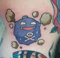 an image of a cartoon character on the leg