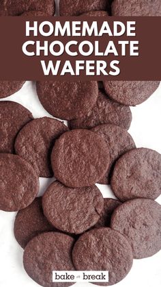 homemade chocolate wafers with text overlay