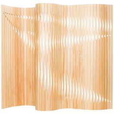 a wooden panel with wavy lines on it