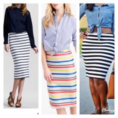 Mini Skirt With Back Zipper . 100% Polyester . Styling Tips Shown In First Pic . Please See 2 And 3rd Pic Fri Exact Item . Measurements Lying Flat . Size Medium -Waist :13, Length 21 Size Large Waist :14, Length 21 Striped Skirt, Stripe Skirt, Styling Tips, Yellow Blue, One Pic, Blue Yellow, Mini Skirt, Womens Skirt, Mini Skirts