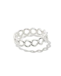 Say hi to this shiny new stunner: the Grace Band Ring in Sterling Silver. Featuring woven links crafted with elevated materials for long-lasting wear, this one is an easy addition to your everyday ring rotation. Metal Sterling Silver Why Sterling Silver? Our Sterling Silver collection features elevated styles to wear time and time again. With a base of both pure silver and copper, Sterling Silver provides a precious yet affordable option that offers long-lasting wear and shine and is the perfect Silver Chain Ring For Everyday Wear, Modern Silver Everyday Chain Ring, Modern Silver Chain Ring For Everyday, Elegant Silver Chain Ring For Everyday, Elegant Everyday Silver Chain Ring, Modern Stackable Chain Ring, Everyday Silver Stackable Chain Ring, Silver Stackable Chain Ring For Everyday, Elegant Silver Stackable Chain Ring