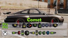 an image of a car with the words comet on it's front and side