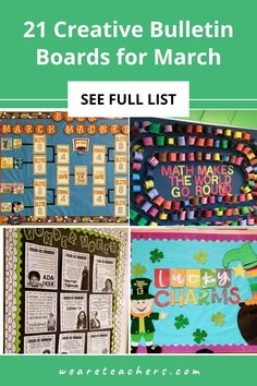 Check out 21 March bulletin board ideas! From St. Patrick's Day bulletin board ideas like pots of gold and shamrocks to March Madness themed bulletin board, these ideas are perfect for elementary classrooms. Brighten your school with these March hallway decoration bulletin board designs. Whether you want a DIY March bulletin board or an easy bulletin board setup, there's something for everyone. Click to see the full list and find your favorite March bulletin board idea!