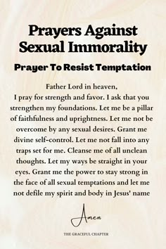 Prayer For Temptation, Pursuing Holiness, How To Resist Temptation, Resist Temptation, Fasting Prayer, The Graceful Chapter, Unclean Spirits, Deliverance Prayers, Prayer For The Day