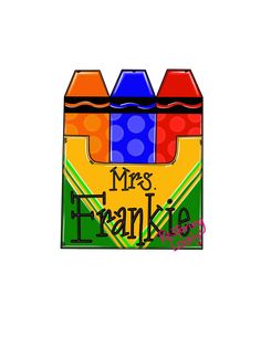 a colorful bag with the words mrs franklin on it