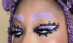 Purple Eyeliner, Purple Makeup, Dope Makeup, Edgy Makeup, Bold Makeup