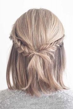 Shorter Hairstyles, Gray Blonde, Gray Wigs, Fun Hairstyles, Half Updo Hairstyles, Fishtail Braids, Prom Hairstyles For Short Hair, Videos Cooking, Hair 2018