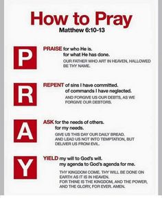 a red and white sign with the words pray