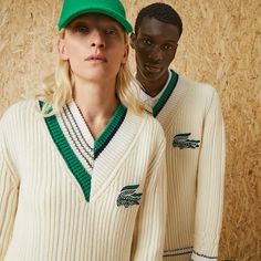 Men's Knitwear | Men's wool or cotton sweaters and cardigans | Lacoste Louise Trotter, Cricket Jumper, Lacoste Sweater, Polo Shirt Outfits, Wool Knit Sweater, Golf Sweaters, Outfits Hombre, 20th Century Fashion, Estilo Preppy