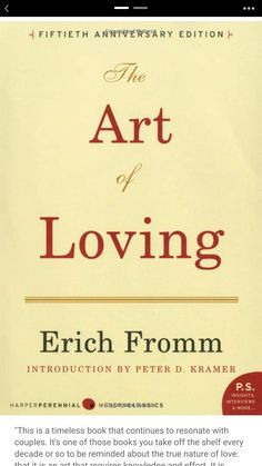 the art of loving by eric fromm