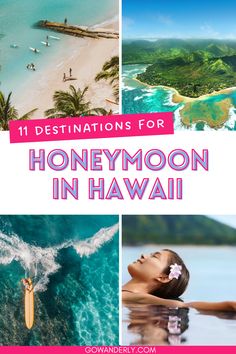 Discover the best honeymoon destinations in Hawaii. Get tips on activities, places to visit, and make your trip special. Hawaii Honeymoon Packing List, Best Places In Hawaii, Kauai Hawaii Honeymoon, Hawaii Honeymoon Resorts, Places In Hawaii, Maui Hawaii Honeymoon, Honeymoon Hawaii, Hawaiian Honeymoon