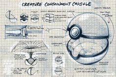 the concept art for pokemon's new movie, creature contament capsulee