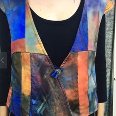 See Image With Description Silk Vest, Dyed Silk, Hand Dyed Silk, Silk Dyeing, Hand Dyeing, Jackets For Women, Jackets & Coats, Dye, Silk