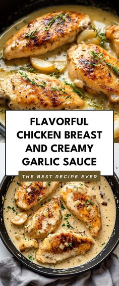 Image for Flavorful Chicken Breast and Creamy Garlic Sauce Chicken Recept Healthy, Sauce To Make With Chicken, Chicken With Avocado Sauce, Chicken With Flour Recipes, Healthy Family Recipes Dinners, Fun Chicken Breast Recipes, Recipes For Boneless Chicken Breast, Grilled Chicken Breast Dinner Ideas, Chicken And Steak Recipes