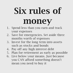 the six rules of money that you can use to make money work for your business