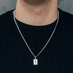 A durable, masculine and minimalist stainless steel pendant necklace that will not tarnish or rust over time, even when worn in water. 💎Free shipping on all orders💎Waterproof and non-tarnish 💎Packaging that is ready to offer as a gift💎Customizable and adjustable chain length The rectangle pendant necklace, a durable and timeless necklace This pendant necklace has a simple, minimalistic, and timeless design perfect for your everyday style or to offer as a gift to your boyfriend, cousin, broth Rectangle Pendant Necklace, Boyfriend Necklace, Timeless Necklace, Handmade Pendant Necklace, Rectangle Pendant, Stainless Steel Pendant, Chains For Men, Steel Jewelry, Stainless Steel Jewelry