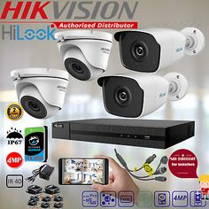 4 cameras and 1tb hd security system for home or office with built - in wifi