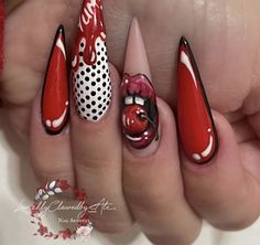 Nail Cartoon, Vegas Nails, Crazy Nail Art, Anime Nails, Grunge Nails, Crazy Nails, Best Nail Art Designs, Get Nails, Xmas Nails