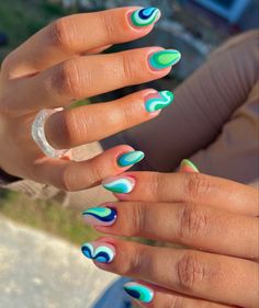 Nail Deaigns, End Of Summer Nails, Colored French Nails, Hot Nail Designs, Western Nails, Summer August, August Nails, Builder Gel Nails, 2024 Nails