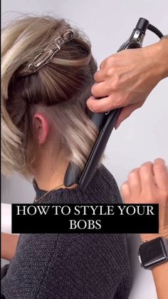 Hair Curling Tips, Medium Bob, Corte Bob, How To Curl Short Hair, Chin Length Hair, Bob Haircut With Bangs, Bob Haircut For Fine Hair, Hairdos For Short Hair