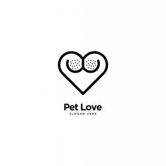 a black and white logo with the words pet love