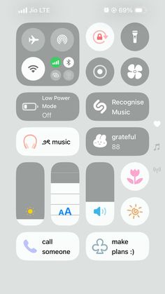 an iphone screen with various icons on it