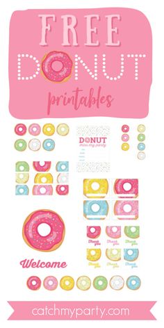 the free donut printables are available for purchase