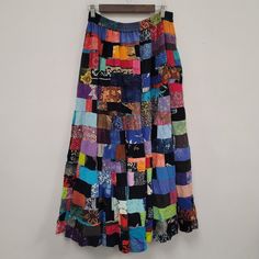 Great Pre-Owned Condition (See Pics For Details) Features: Style Profile: Boho, Hippie, Festival, Eclectic, Artsy Flaws: No Holes, Stains, Or Tears Please See Photos For Measurements (In Inches). We Are Happy To Answer Your Questions! Washing Instructions: Hand Wash Size: Xl Super Fast Shipping: We Ship Out The Next Business Day! Patchwork Maxi Skirt, Patchwork Clothing, Patchwork Clothes, Hippie Festival, Boho Skirts, Colorful Boho, Style Profile, Boho Hippie, Washing Instructions