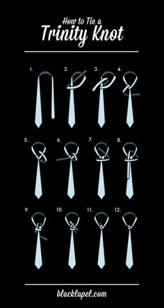 他人と差をつける、オシャレでクールなネクタイの結び方２つ : L-I-P-G Trinity Knot, Well Dressed Men, Gentleman Style, Well Dressed