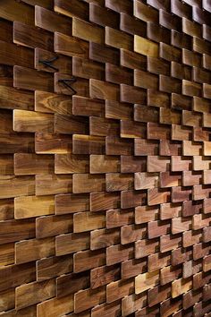 the wall is made out of wooden planks