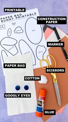 the instructions for making paper dolls are shown on top of a table with scissors and glue