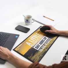 Employee Motivation Alert! In the hustle of the daily grind, it’s the little things that keep us inspired. Check out this cosy workspace featuring our stunning Keyboard Runner Mat with the empowering message: "A little progress each day adds up to big results."
Transform desktops of employees or students' into a source of motivation with beautifully crafted designs and uplifting messages that fuel productivity and elevate spirits!  #KleenTex  #KleenTexEurope KleenTexEurope#makemoreofyourfloor