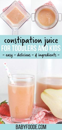 Prune Smoothie, Baby Constipation, Constipation Smoothie, Kids Constipation, Juice Recipes For Kids, Natural Constipation Remedies, Prune Recipes, Toddler Smoothies, Constipation Remedies