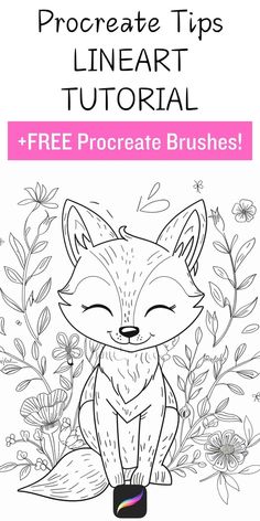 an adult coloring book with the title procreate tips linear art