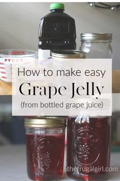 how to make easy grape jelly from bottled grape juice