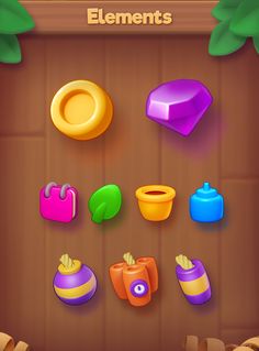 the game is showing different items and shapes for each item, as well as an image of