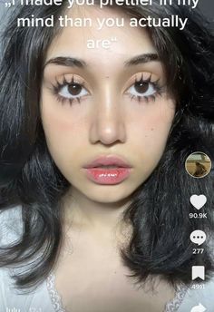 Natural Doll Makeup, Makeup Looks No Lashes, Doe Eyes Aesthetic, Doe Eye Makeup, Makeup For Downturned Eyes, 90s Makeup Look, Big Eyes Makeup, Manga Lashes